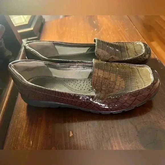 Women’s Easy Spirit Brown Croco Abriana Casual Flats Size 7 - Picture 5 of 8